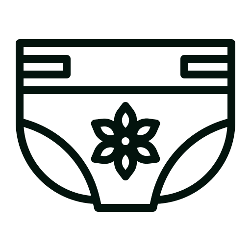 Period undies with flower graphic